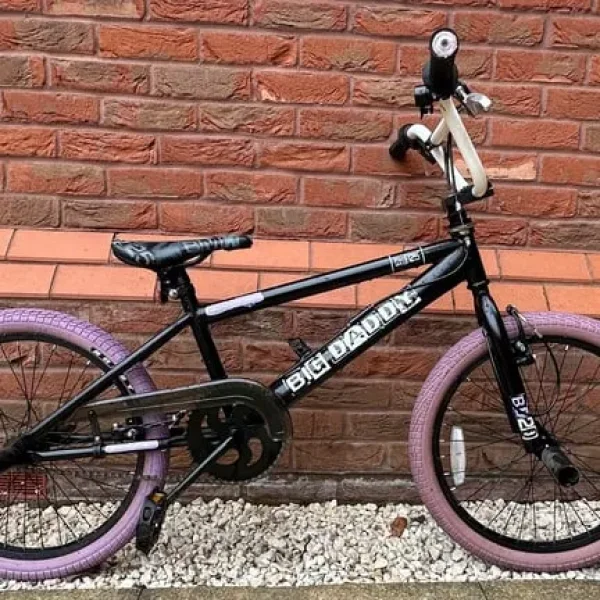 Rooster Big Daddy BMX Bike Black Purple 20inch Wheels