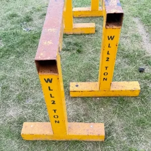2No. Heavy duty Steel trestles 2Te WWL - Image 3