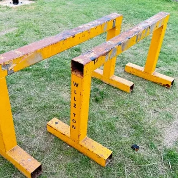 2No. Heavy duty Steel trestles 2Te WWL