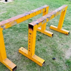 2No. Heavy duty Steel trestles 2Te WWL
