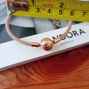 Pandora rose gold plated bracelet 14ct - Image 3