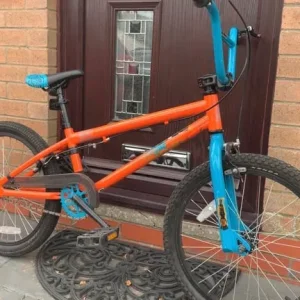 Kids BMX Bike, Orange & Blue - Image 2
