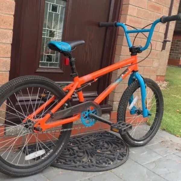 Kids BMX Bike, Orange & Blue