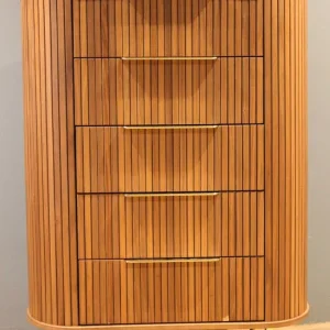 Mid-century Modern Walnut Veneer Chest of Drawers - Image 6