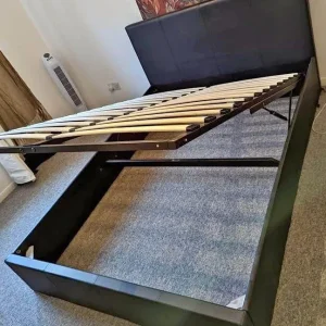 Leather Ottoman Storage Bed Frame – Small Double or Double Size