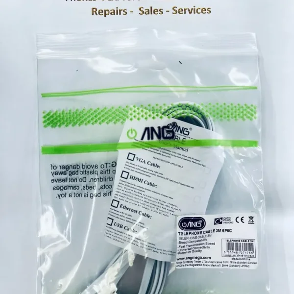 RJ11 to RJ11 Telephone Cable 3m