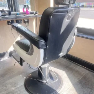 Black vintage Belmont barber chairs x3 - Image 2