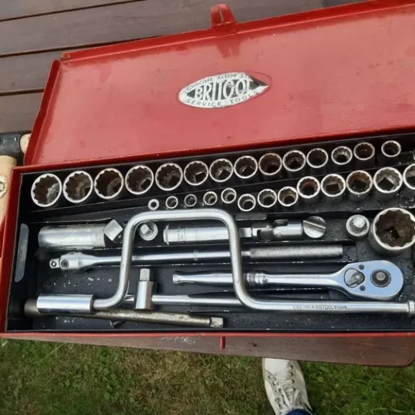 BRITOOL CLASSIC SOCKET SET METRIC/AF/WHITWORTH 1/2"DRIVE 70'S