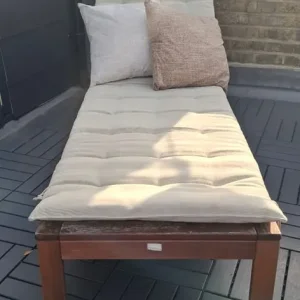 Ikea Sun loungers (x2) with cushion covers - Image 3