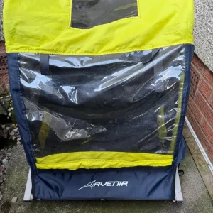 Toddler trailer for 2 kids with seat belts, push bike compatible - Image 3