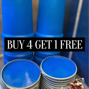 Blue Barrel With Clamp Lid / 114 Litre Capacity
