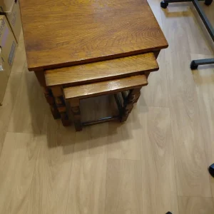 Oak nest of tables set 3