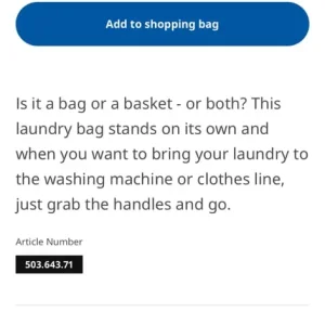 3 Fold Up Laundry Bags - 60L Size - Image 4