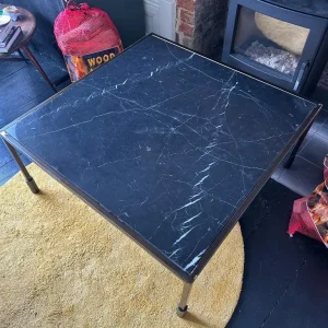 Soho Home Portnall Square Coffee Table, Black Marquina Marble