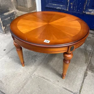 Oval Coffee Table with carved wooden detail