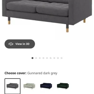 Grey 2 seater sofa IKEA LANDSKRONA - Image 3