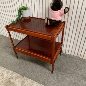 Tea trolley with one drawer and pull-out shelf - Image 2