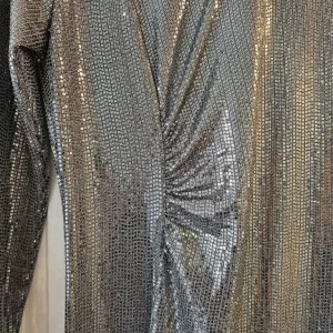 M&S silver sequin long dress UK size 10 - Image 3