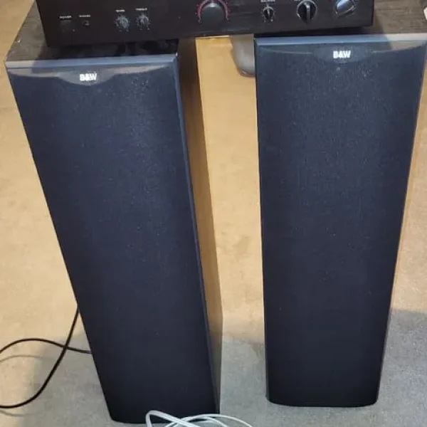 B&W DM 603 S2 Floor Speakers Cherry + Rotel RA-921 Amp