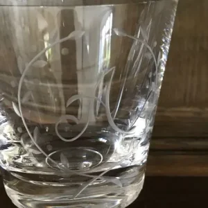 Glass Engraved ‘A’ Goblet - Image 4