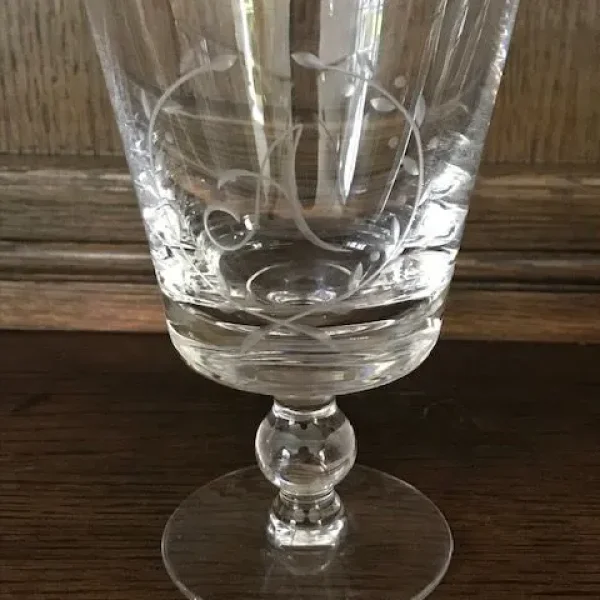 Glass Engraved ‘A’ Goblet