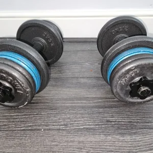 30kg weighted vest and 15kg dumbbells
