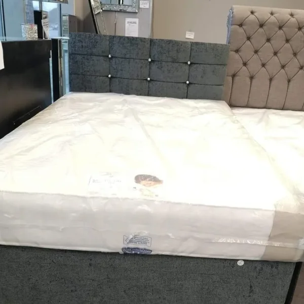 Small Double Divan Bed with Mattress – Ready to Use, No Assembly