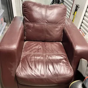 Leather brown Armchair - Image 2
