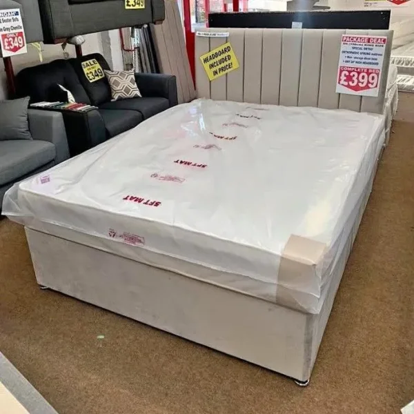 Divan Double Bed with Mattress and Storage Drawers