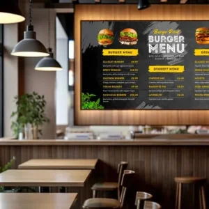 Digital Menu with High-Res Photos and Videos