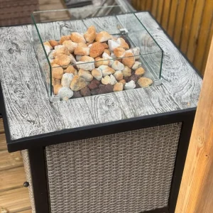 Rattan gas fire pit - Image 3