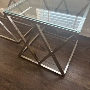 Glass console and side table - Image 3