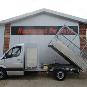 2014 Mercedes Sprinter Caged Tipper with Toolbox and Alloy Body - Image 2