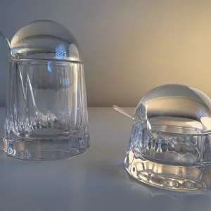 Vintage Paloma Picasso Villeroy & Boch crystal condiment set