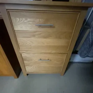 Oak Shoe Storage Cabinet - Image 2