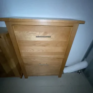 Oak Shoe Storage Cabinet