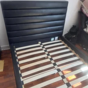 Sturdy PVC Leather Bed Frame
