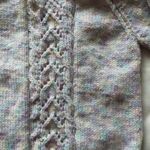 Handknitted multicoloured jumper for a tiny girl - Image 2