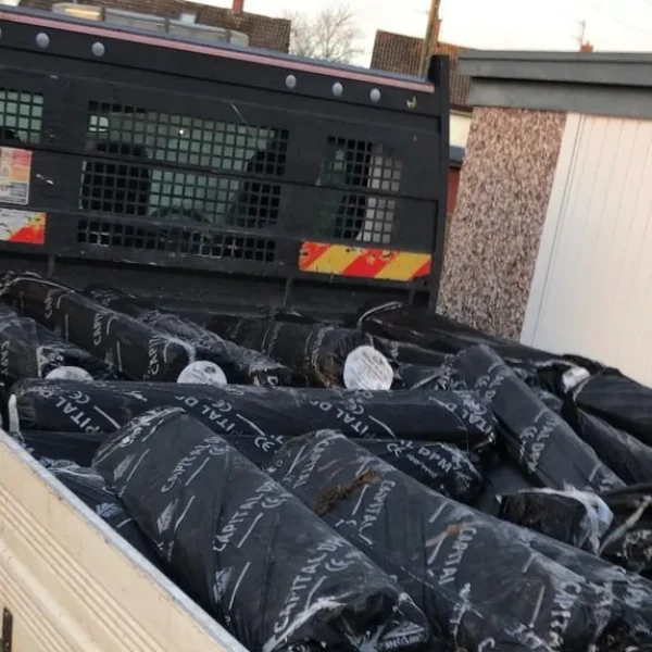 Rolls of visqueen dpm