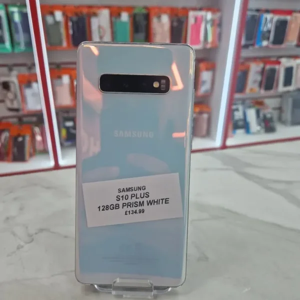 Samsung S10+ Prism White 128GB Unlocked with Warranty