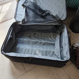 Large Antler Suitcase, dog tooth pattern, good condition - Image 5