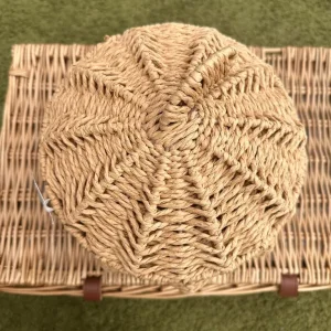 Woven Pumpkin Storage Basket with Lid - Image 3