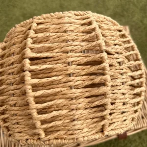Woven Pumpkin Storage Basket with Lid - Image 5