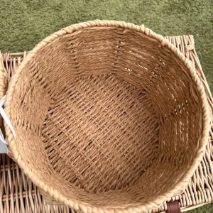 Woven Pumpkin Storage Basket with Lid - Image 7