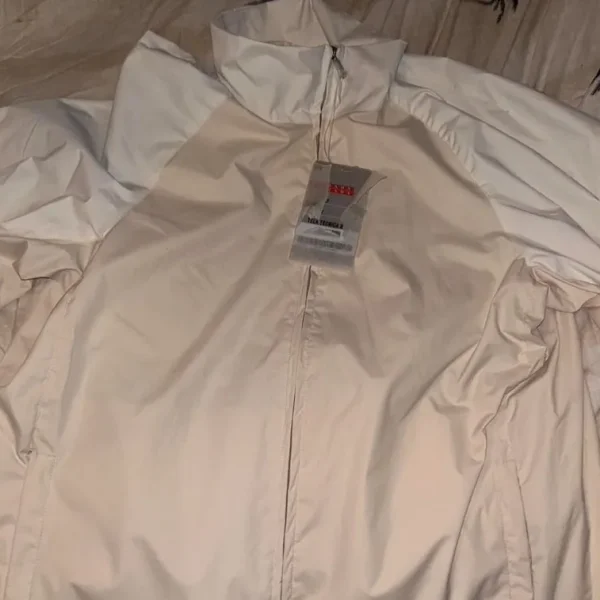 White and cream prada goretex jacket