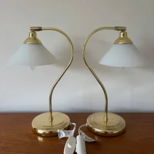Pair of Vintage Ikea Kroby Brass Table Lamps - Image 2