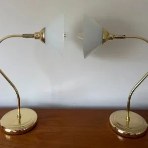 Pair of Vintage Ikea Kroby Brass Table Lamps - Image 3