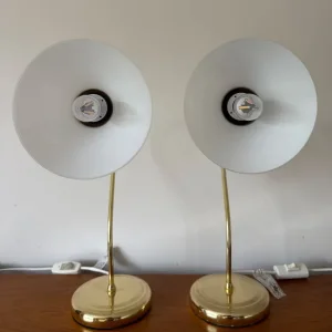 Pair of Vintage Ikea Kroby Brass Table Lamps - Image 4