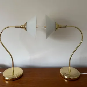 Pair of Vintage Ikea Kroby Brass Table Lamps - Image 5