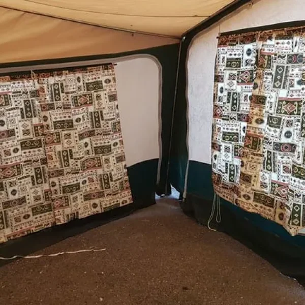 Curtains for caravan awnings, set of 8